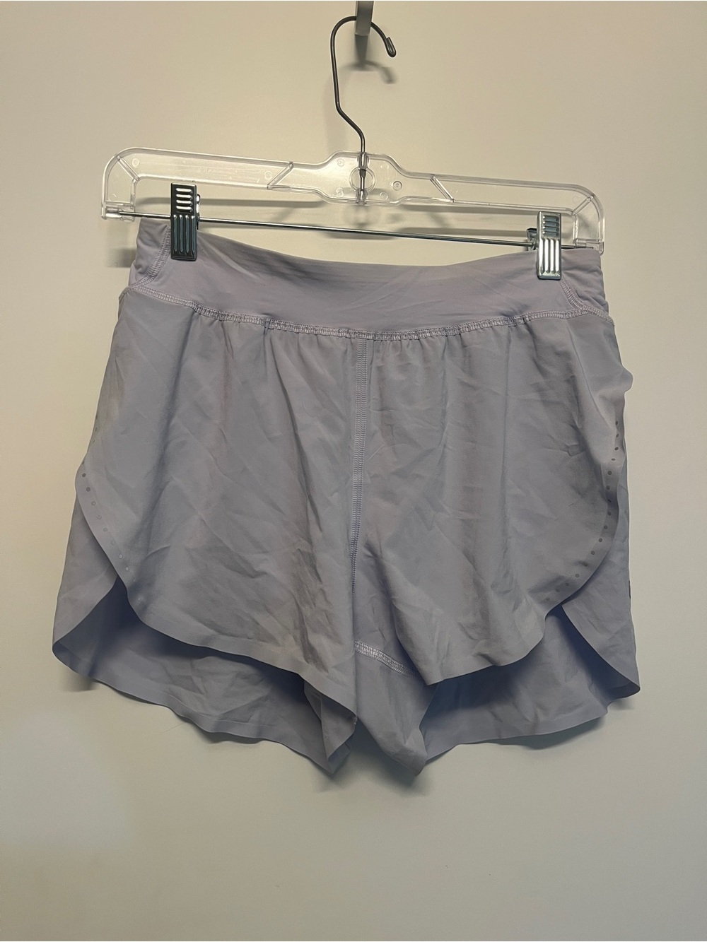 Lululemon Fast and Free lavender shorts
